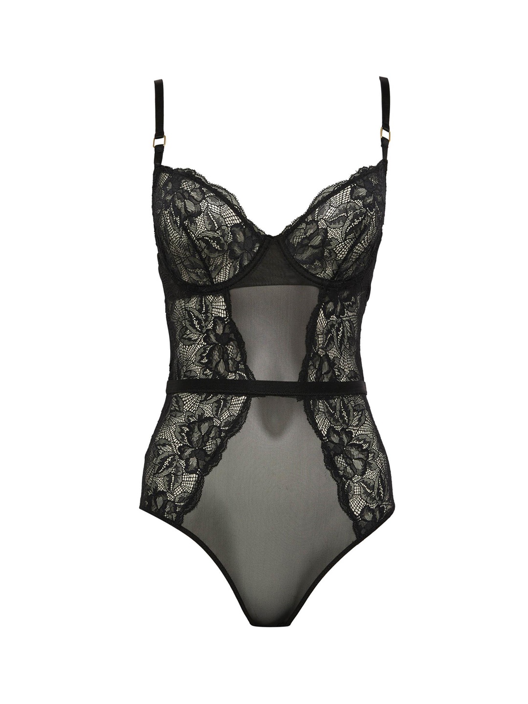 

DeFacto Self Design Sleeveless Bodysuit, Black