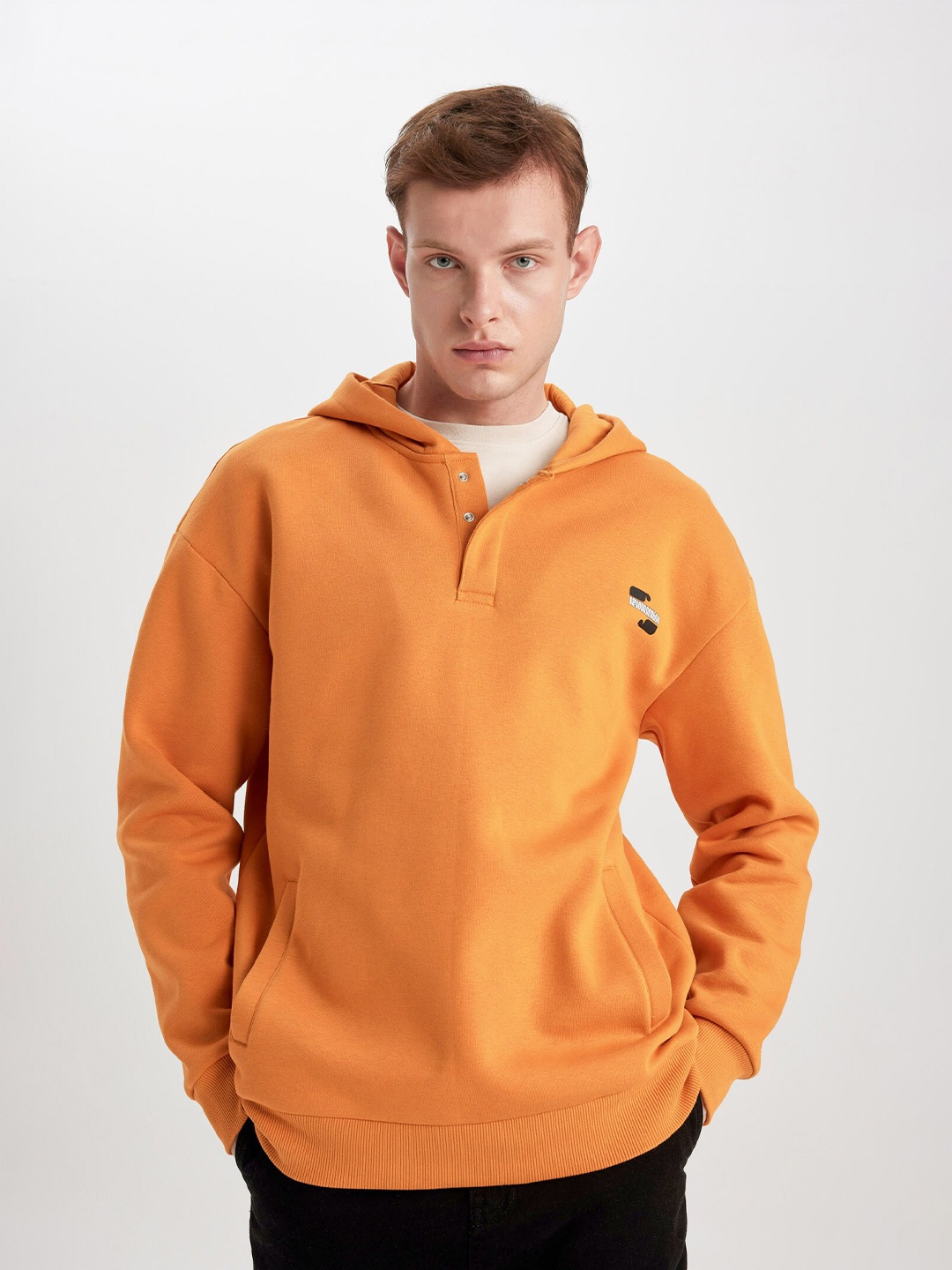 

DeFacto Long Sleeves Hooded Pullover, Orange