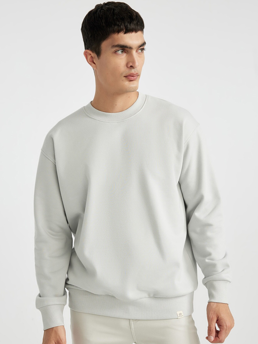 

DeFacto Round Neck Pullover Sweatshirts, Grey