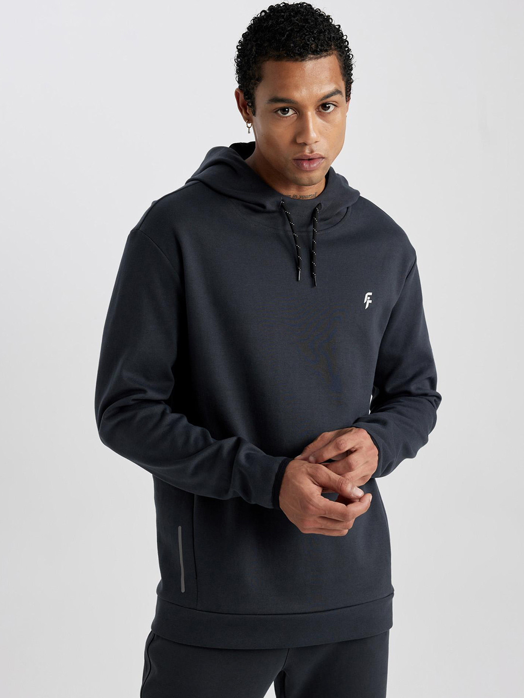 

DeFacto Hooded Pullover Sweatshirts, Black