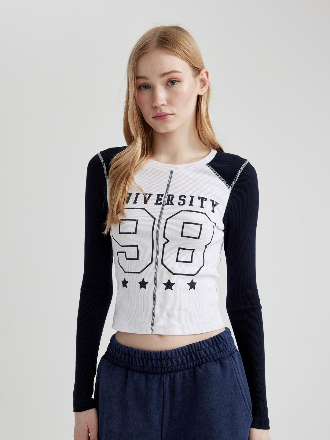 

DeFacto Typography Printed T-shirt, White