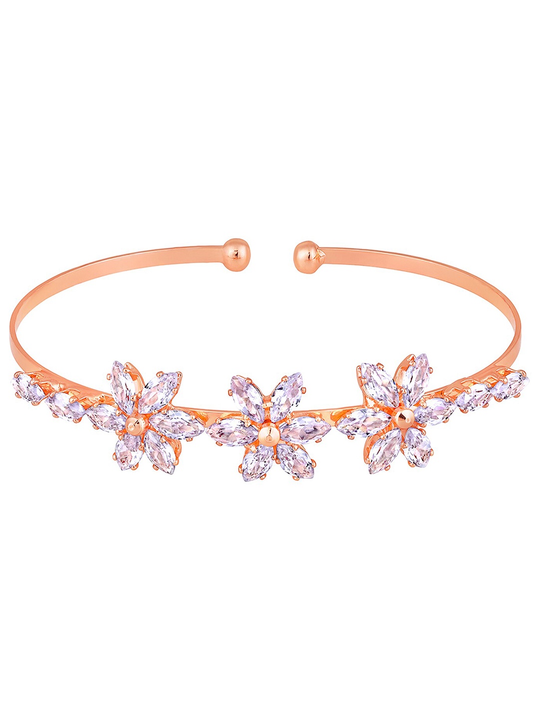 

Mahi Rose Gold-Plated Cubic Zirconia Cuff Bracelet