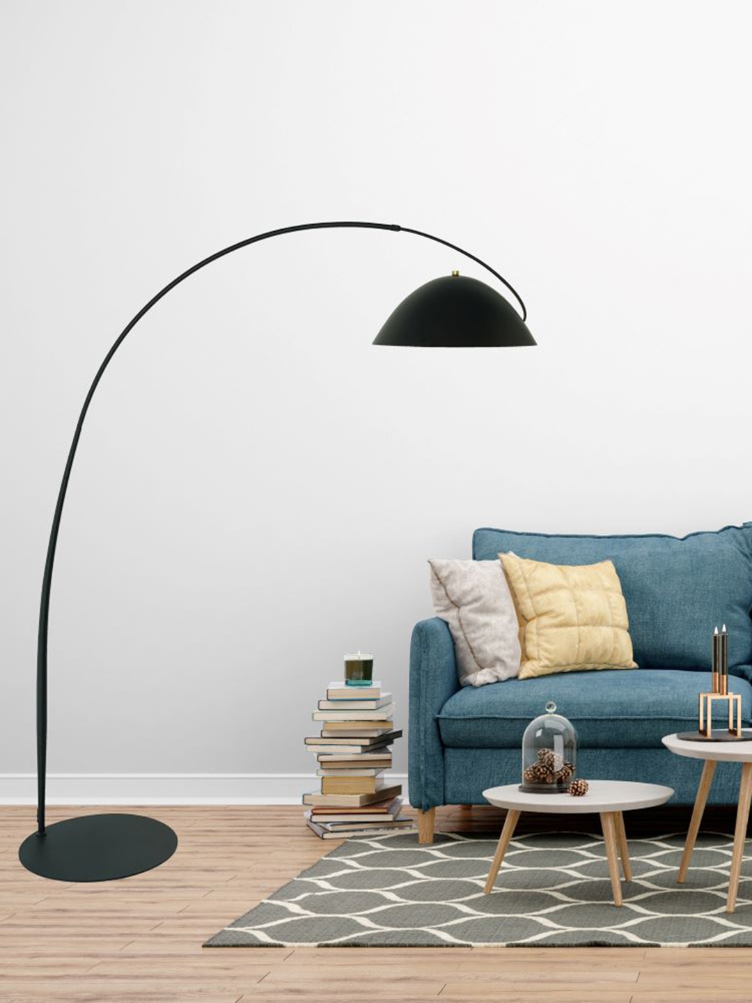 

THE STELLAR KRAFT Black Metal Widow Floor Lamp