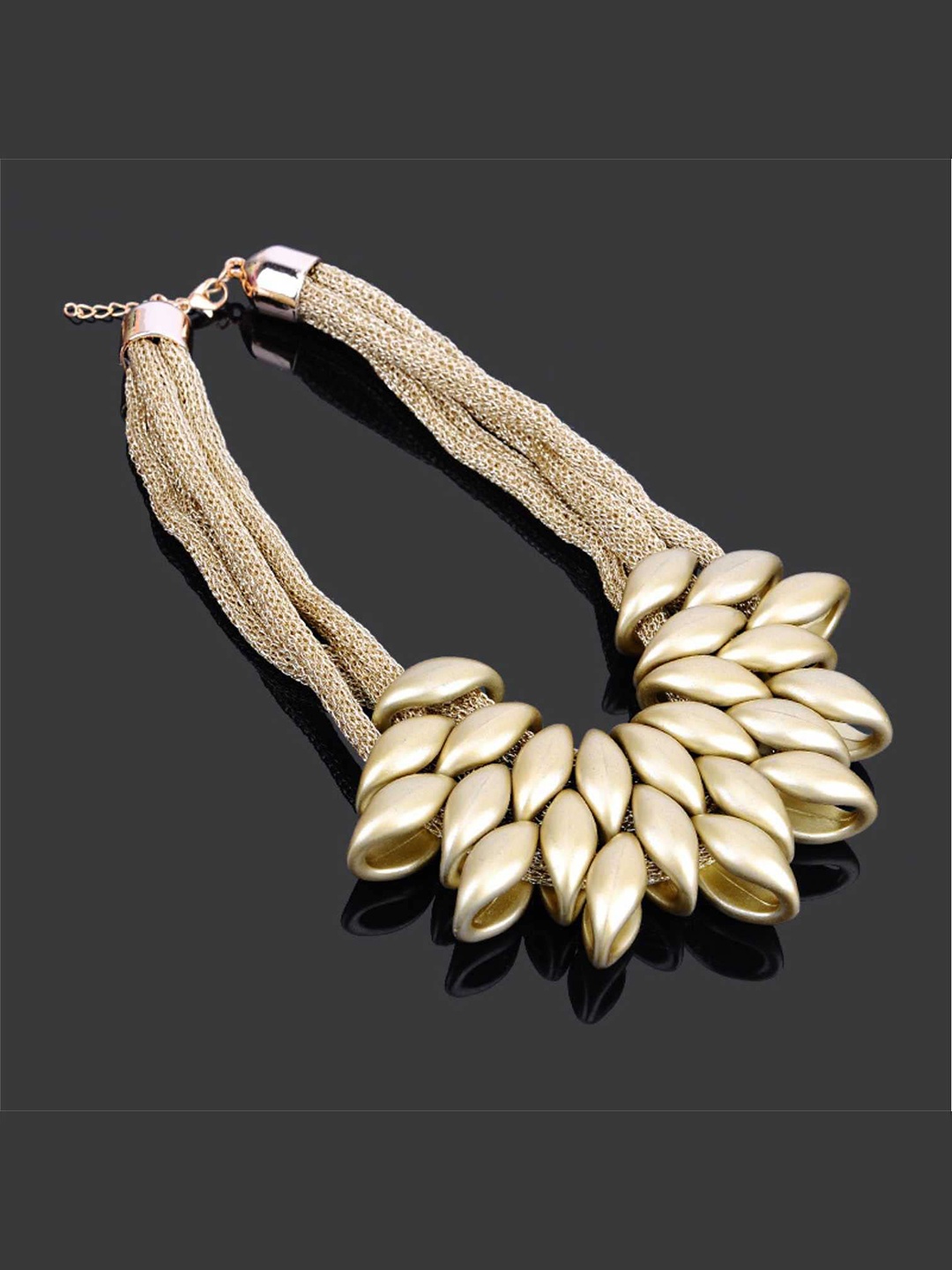 

SYGA Floral Statement Necklace, Gold