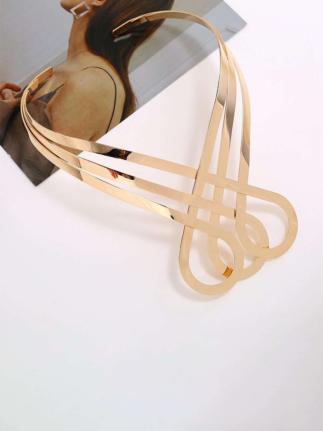 

SYGA Geometric Necklace, Gold