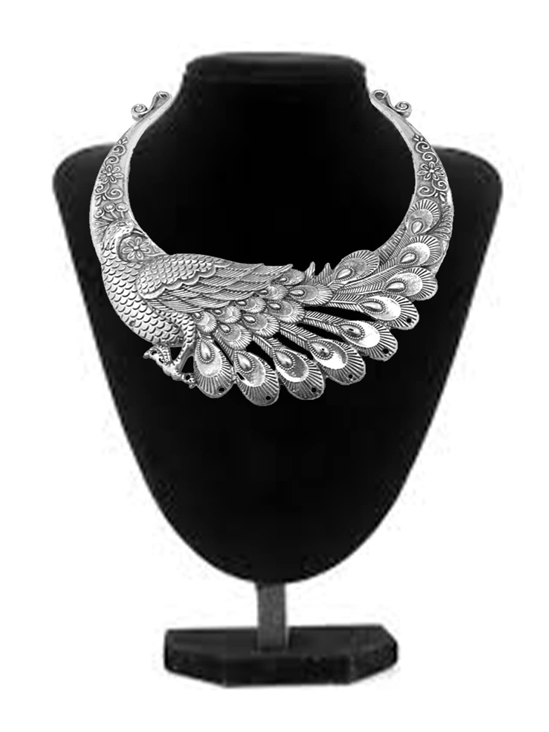 

SYGA Peacock Double Beads Necklace, Silver