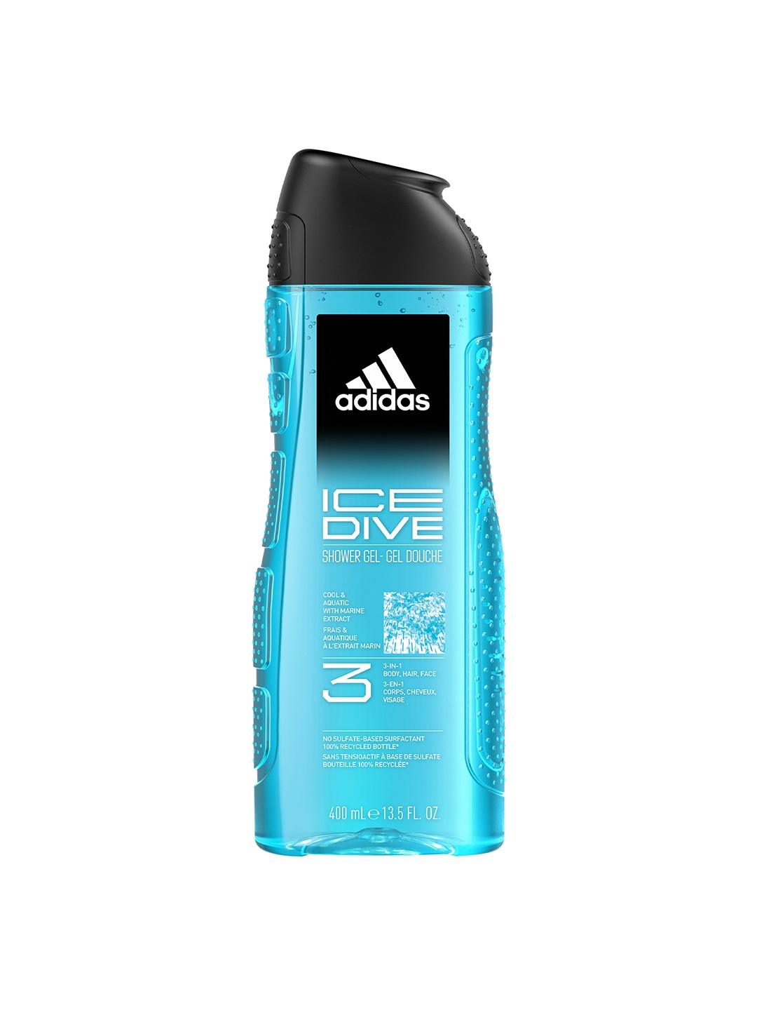 

ADIDAS Men Ice Dive 3-IN-1 Shower Gel - 400 ml, Blue