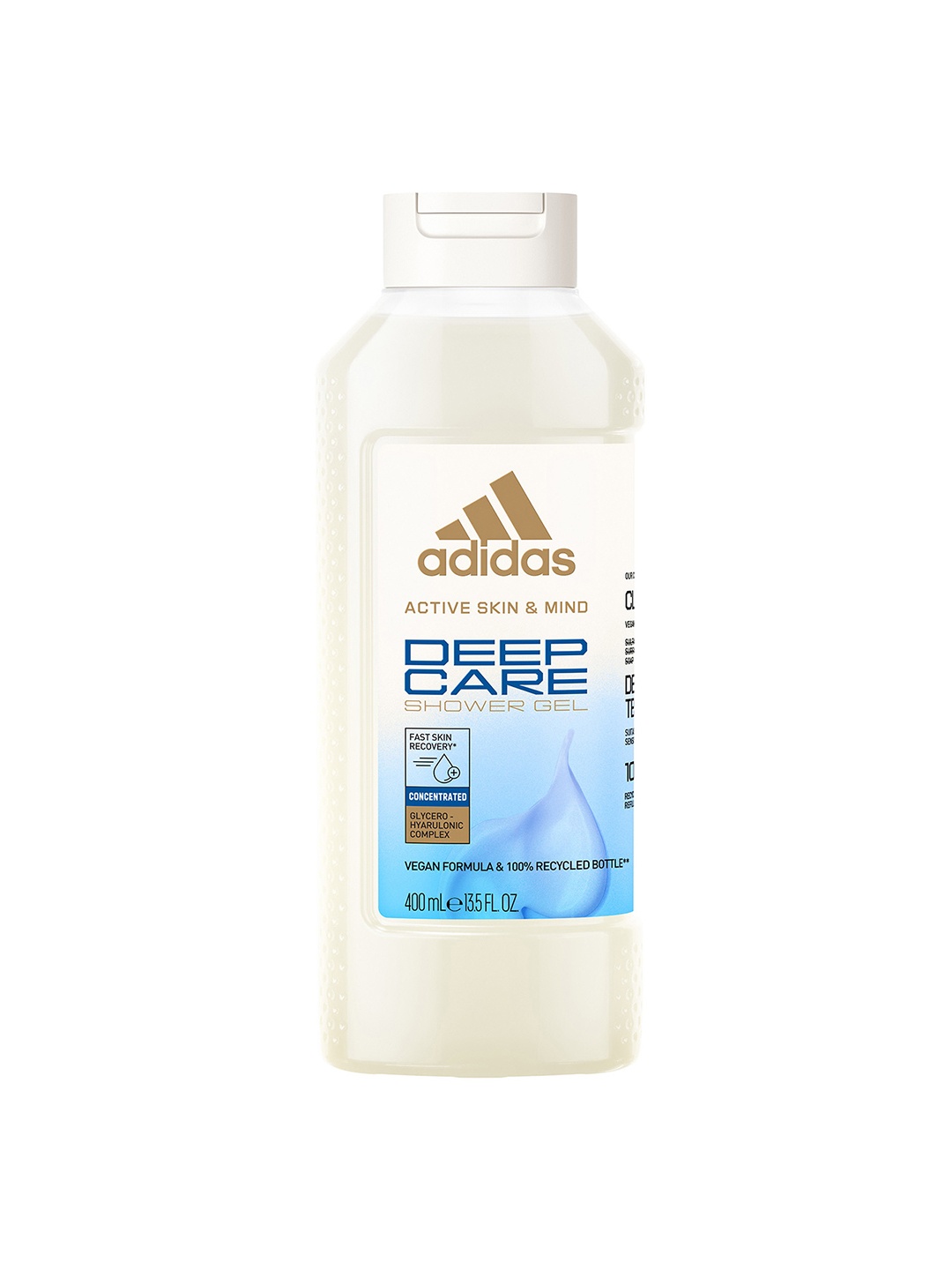 

ADIDAS Deep Care Shower Gel with Glycero Hyaluronic Complex - 400 ml, White