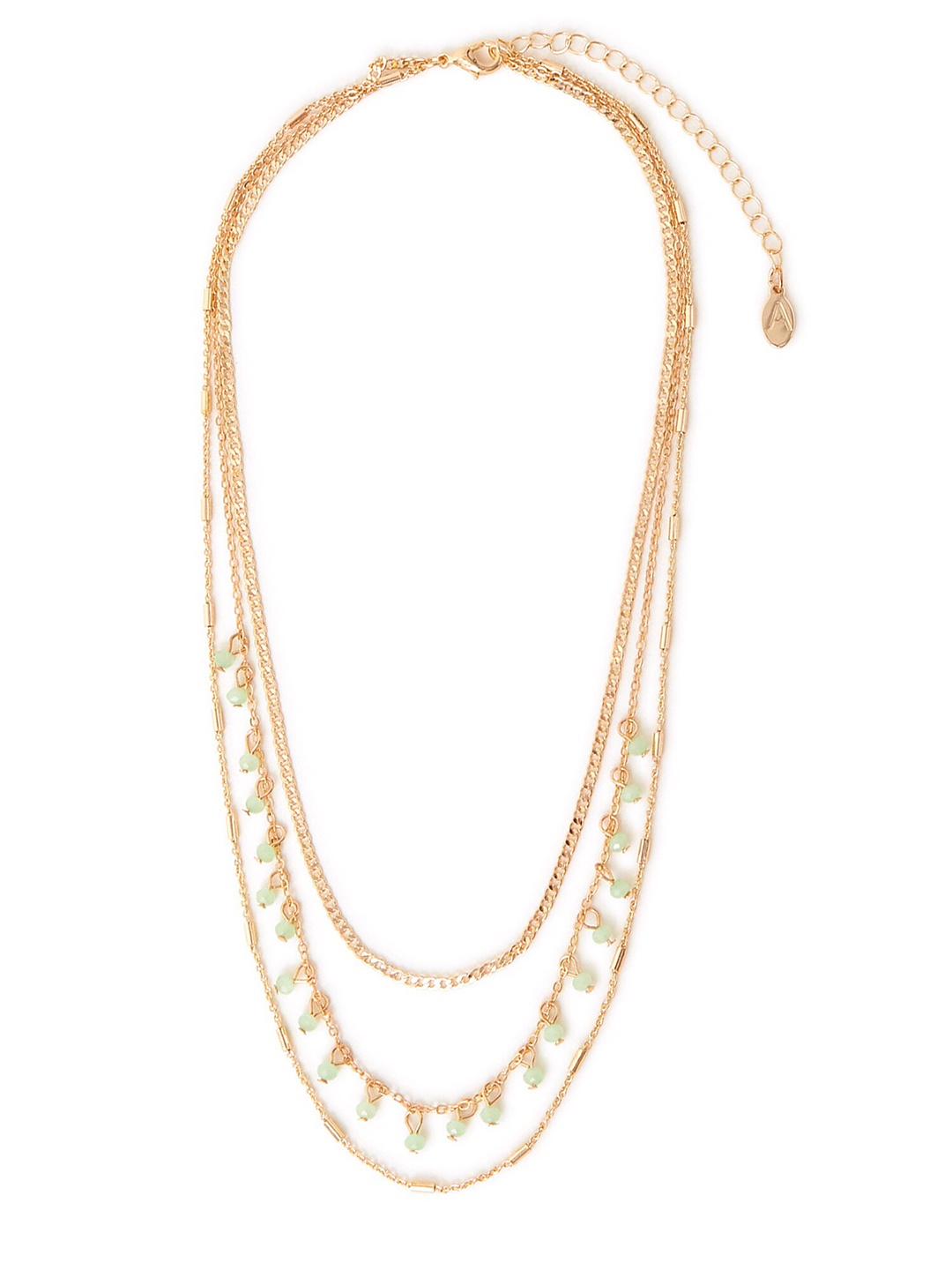 

Accessorize London Women Beaded Chain Layered Necklace, Gold