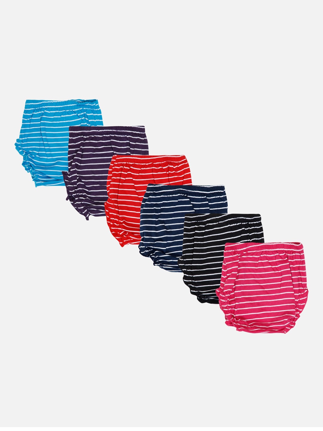 

Bodycare Infants Girls Pack Of 6 Assorted Striped Anti Microbial Cotton Basic Briefs