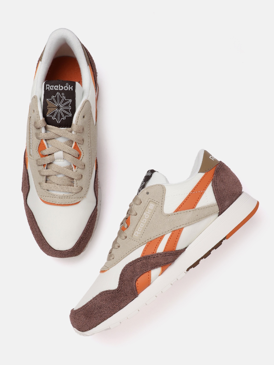 

Reebok Men Colourblocked Classic Nylon Vintage Running Shoes, Off white