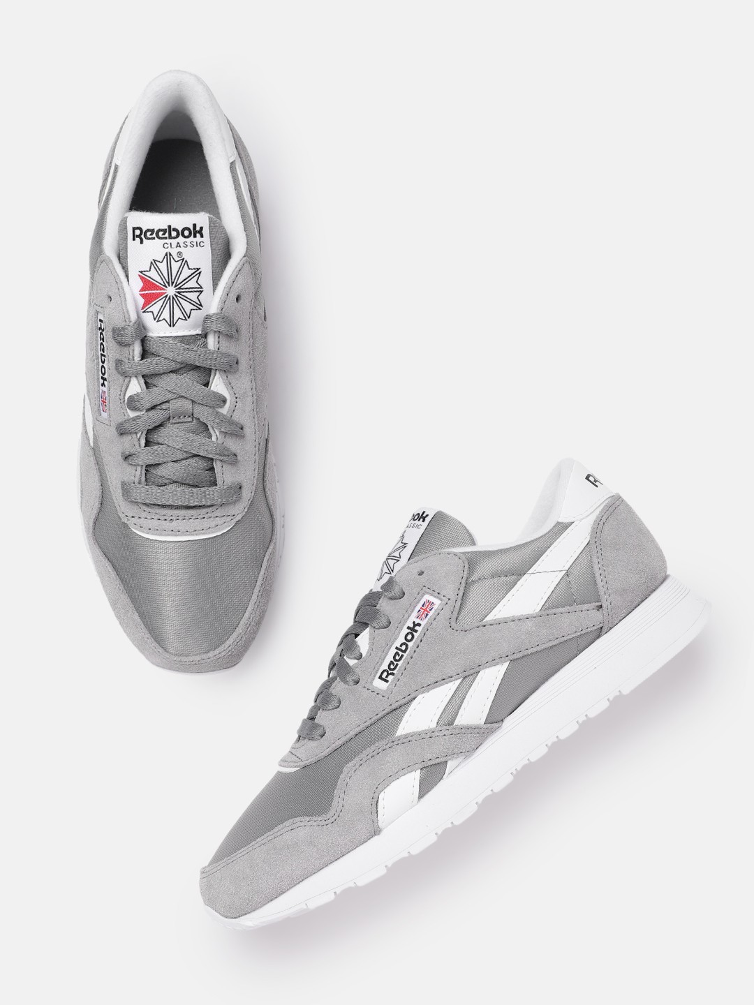 

Reebok Men Classic Nylon Running Shoes, Grey