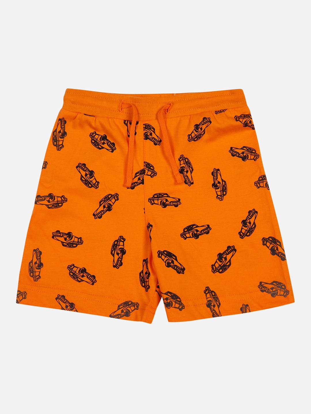 

Bodycare Kids Boys Conversational Printed Cotton Shorts, Orange