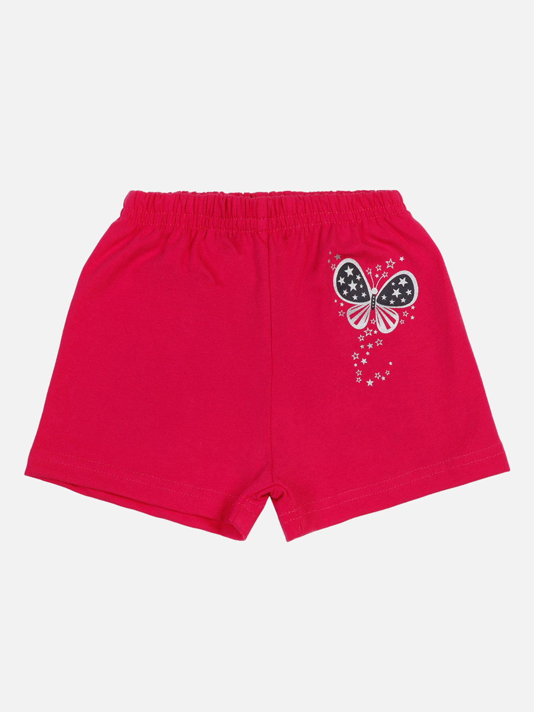 

Bodycare Kids Girls Printed Mid-Rise Cotton Shorts, Pink