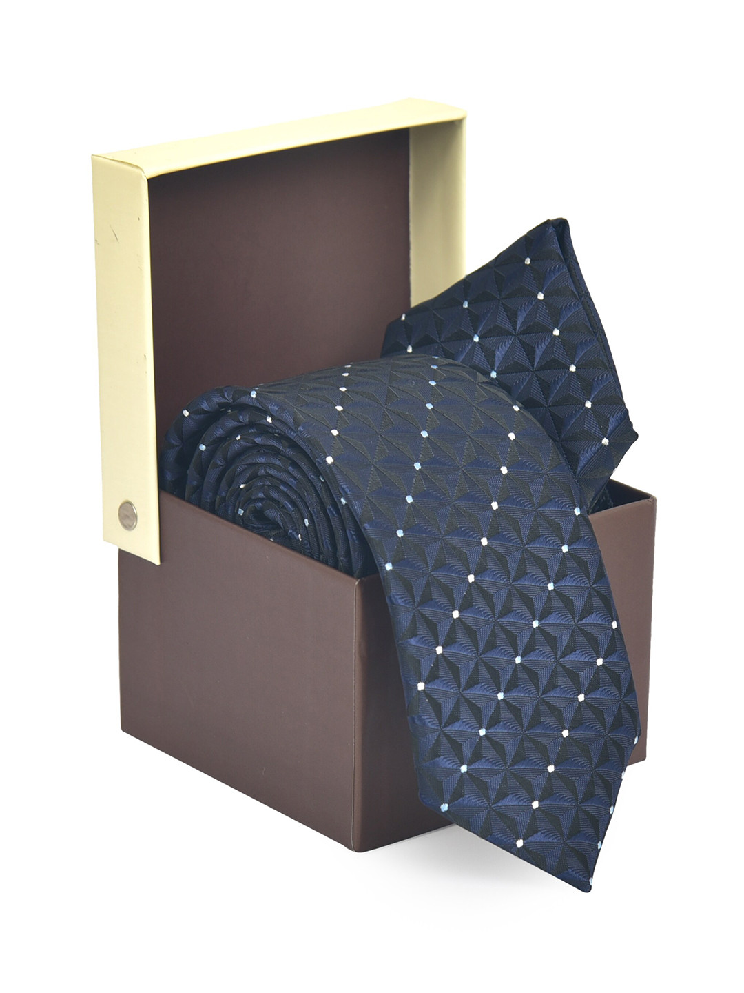 

Hashburys Men Woven Design Broad Tie, Black