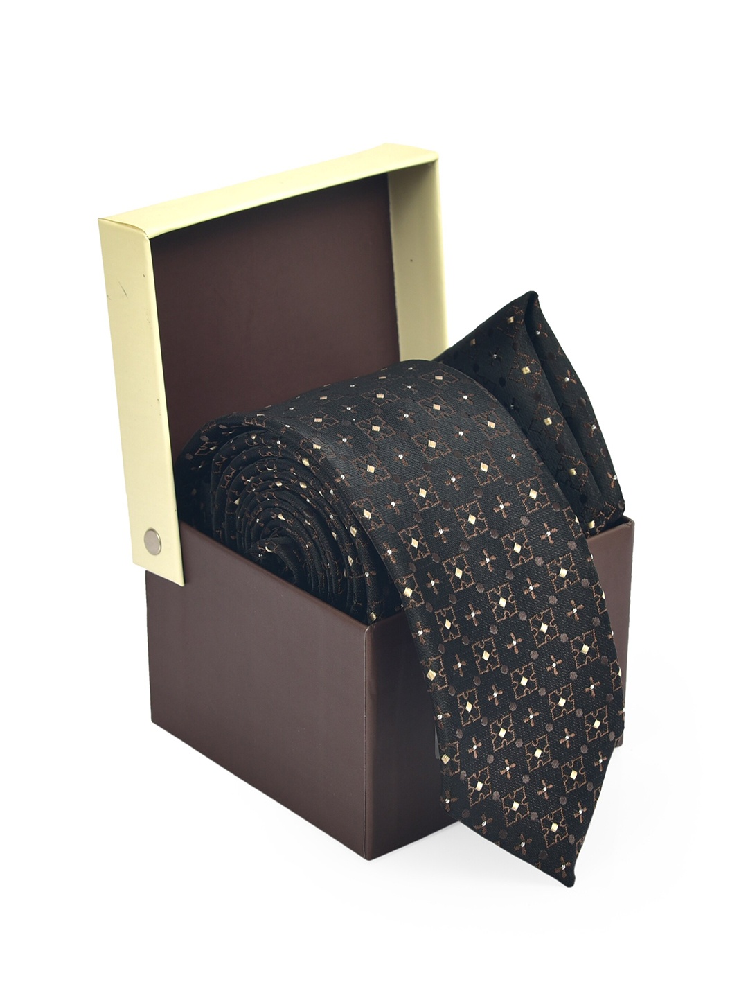 

Hashburys Men Printed Microfabric Accessory Gift Set, Brown