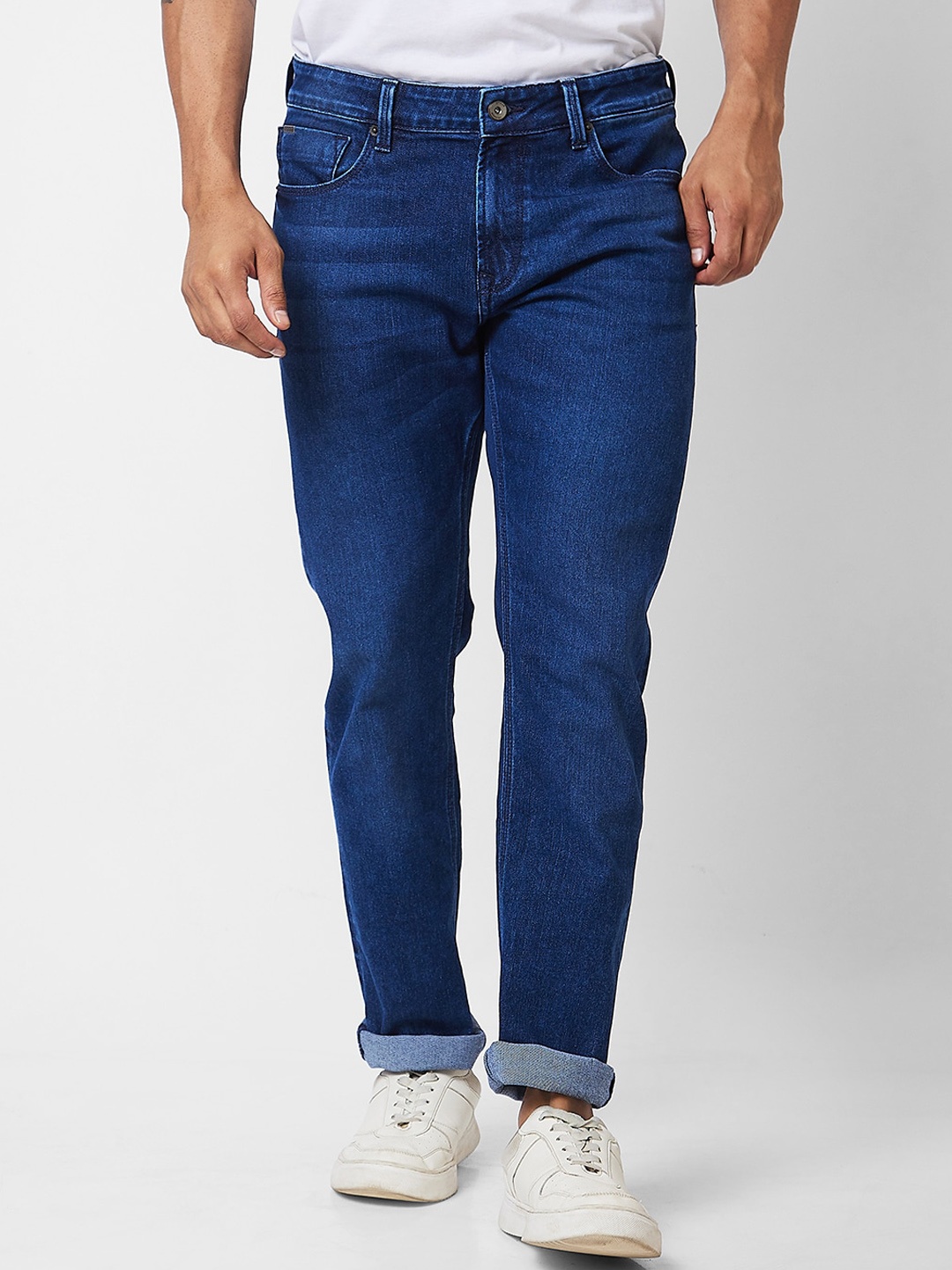 

SPYKAR Men Relaxed Fit Light Fade Cotton Jeans, Blue