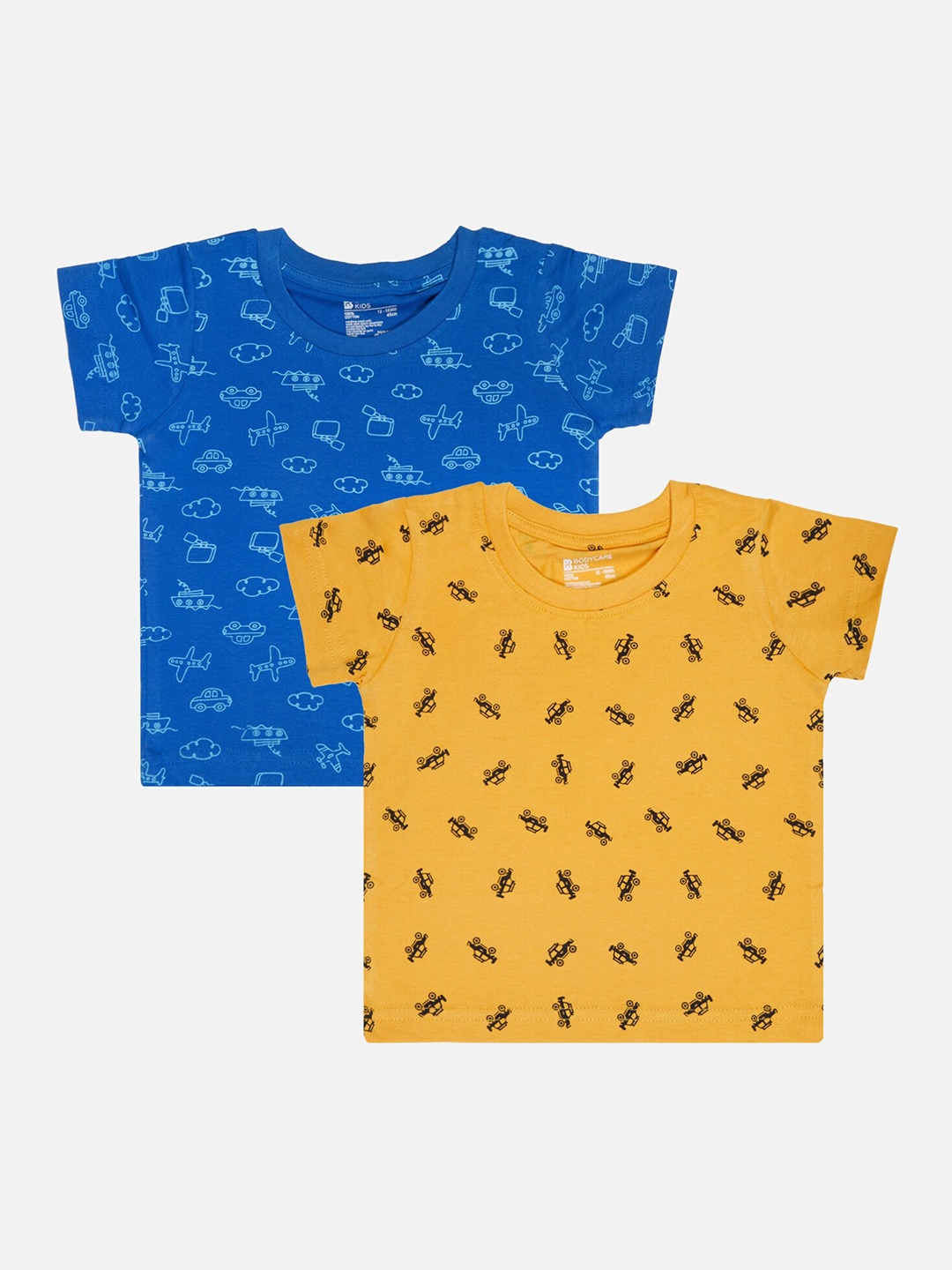 

Bodycare Boys Pack Of 2 Printed Cotton T-shirt, Blue