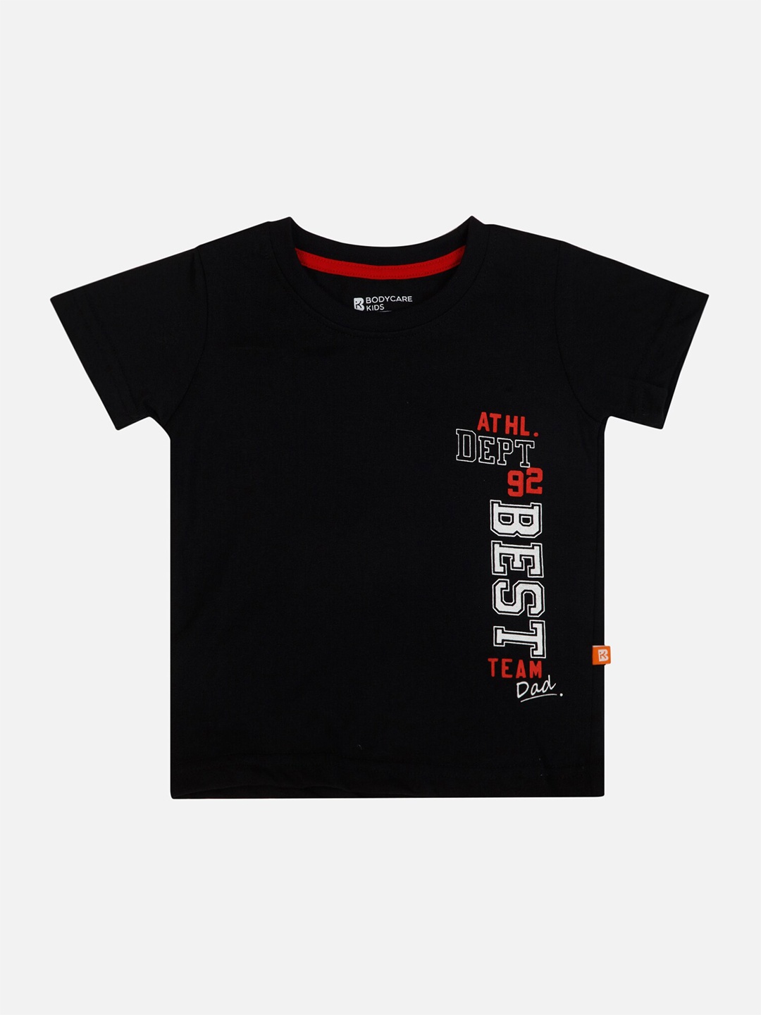 

Bodycare Boys Typography Printed Cotton T-shirt, Black