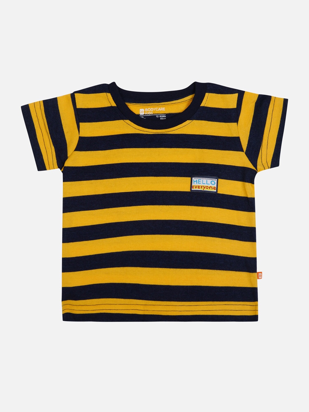 

Bodycare Infant Boys Striped Cotton T-shirt, Yellow