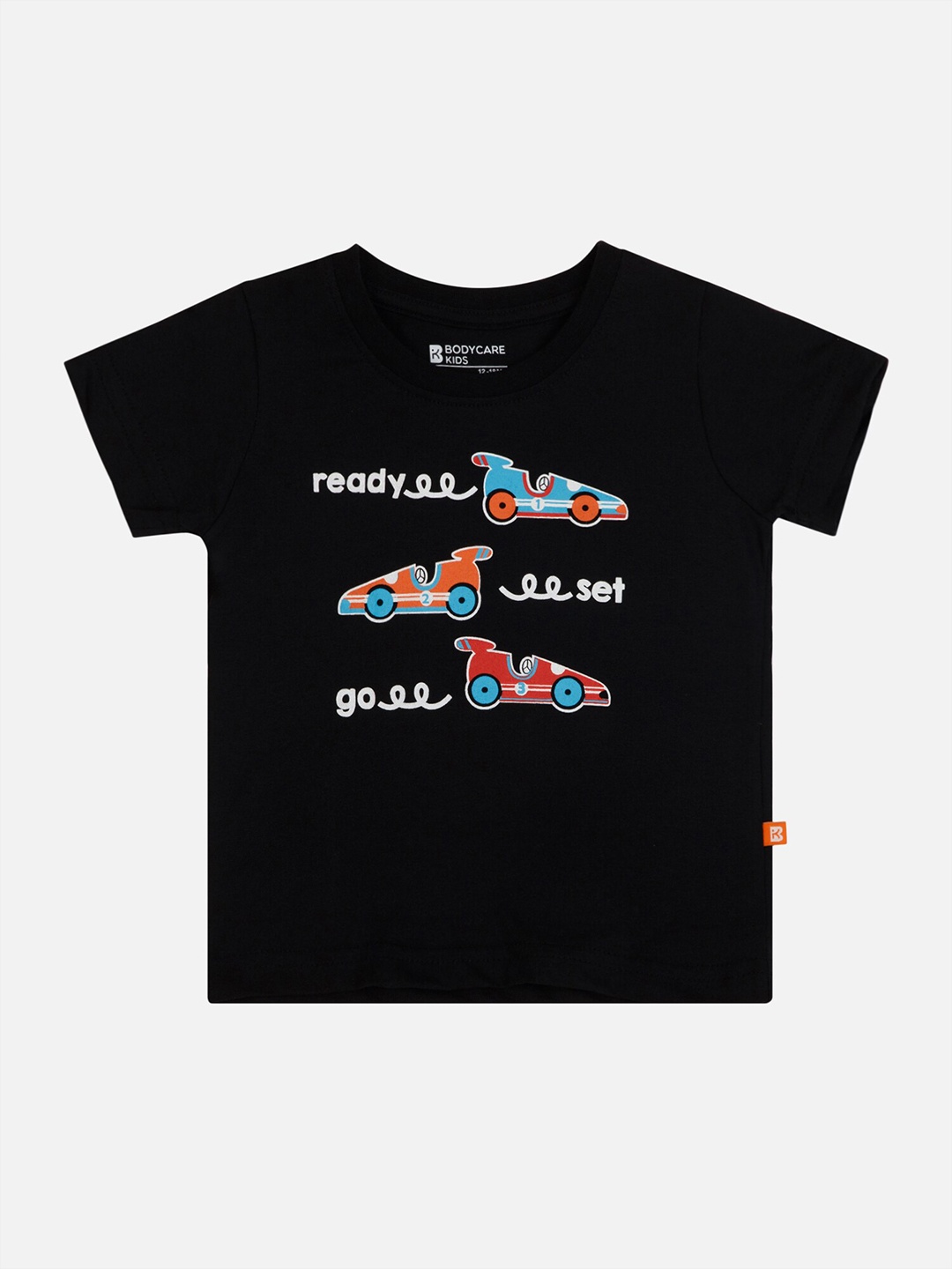 

Bodycare Infant Boys Printed Cotton T-shirt, Black