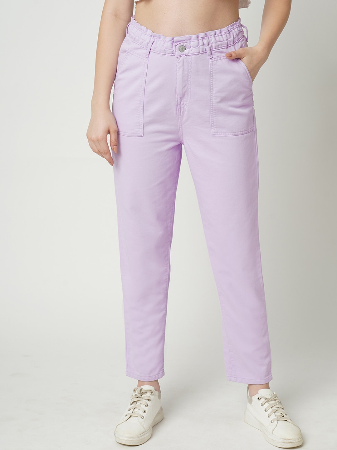 

Kraus Jeans Women Skinny Fit High-Rise Clean Look Jeans, Lavender