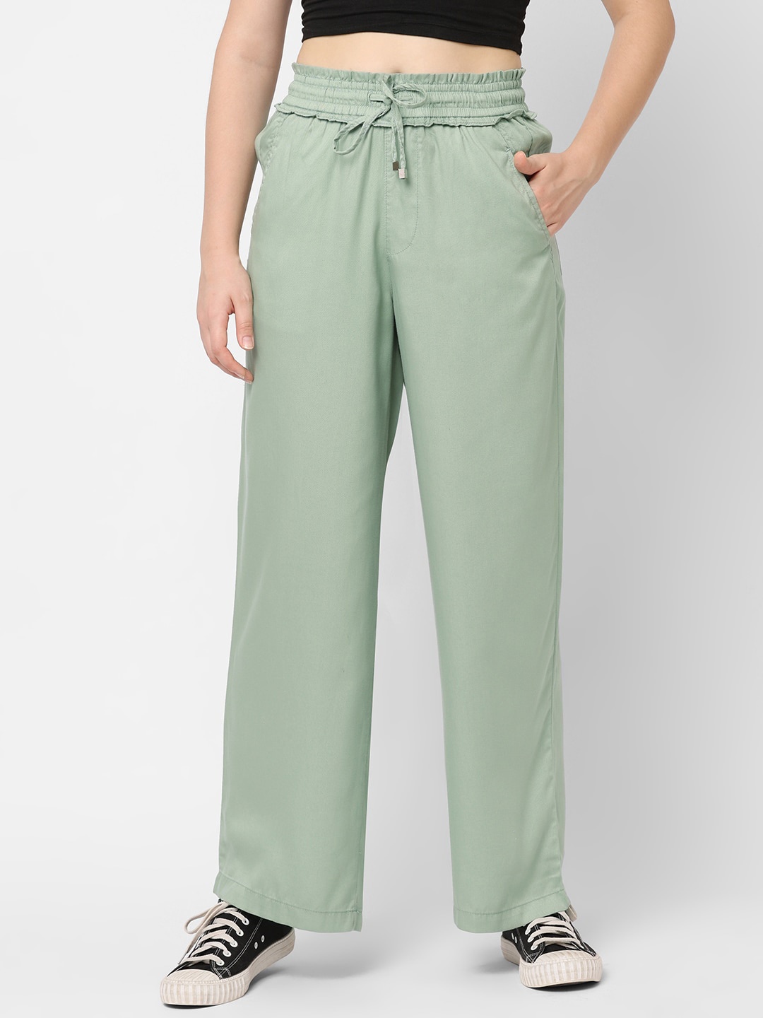

Kraus Jeans Women Skinny Fit Clean Look High-Rise Jeans, Green