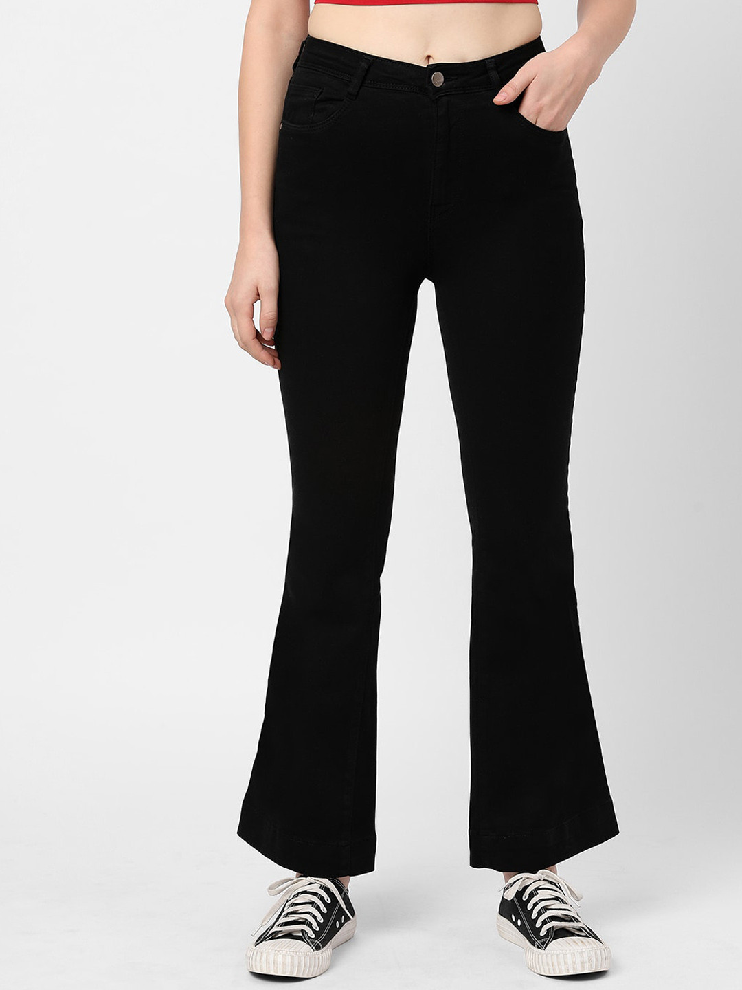 

Kraus Jeans Women Skinny Fit High-Rise Jeans, Black