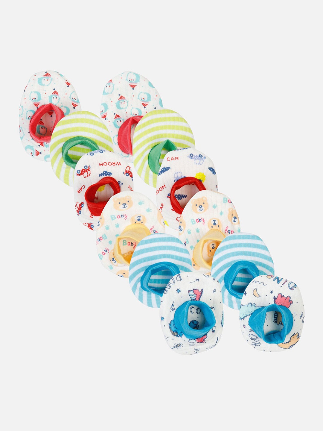 

Bodycare Infant Kids Pack Of 6 Assorted Printed Cotton Booties