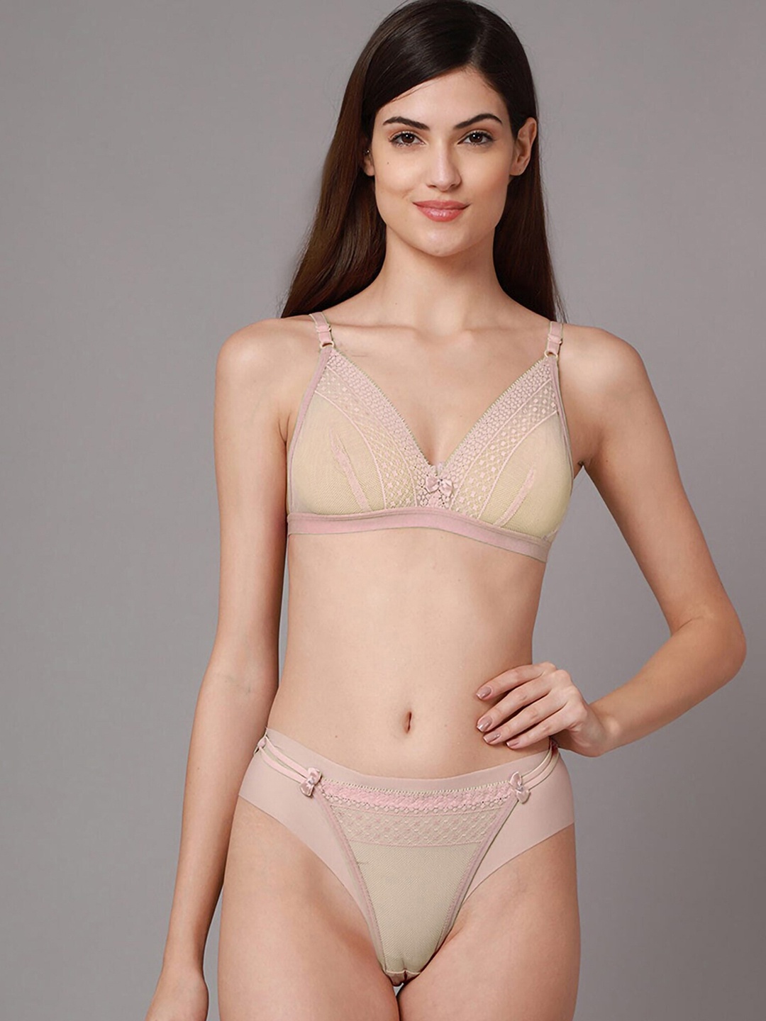 

In-Curve Cotton Non-Padded Lingerie Set E_Baby Set1, Green