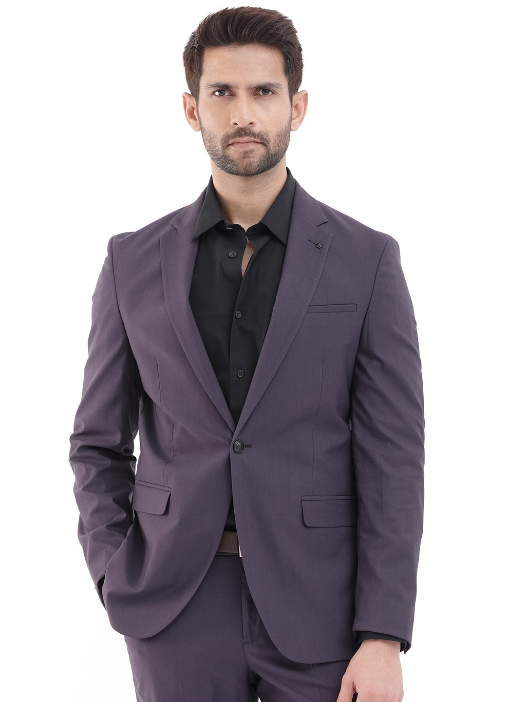 

RARE RABBIT Single-Breasted Two-Piece Casual Suit, Purple