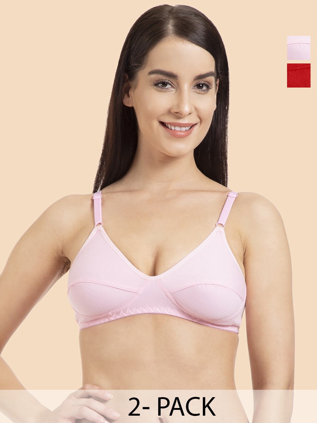 

KOMLI Bra Full Coverage, Pink