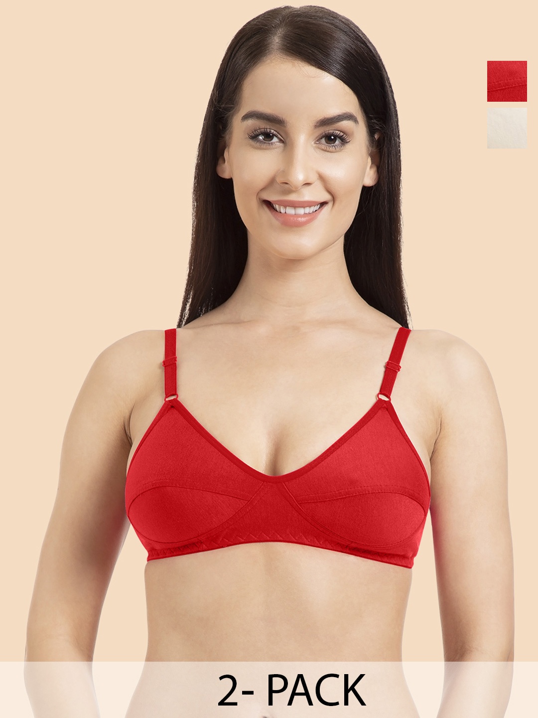 

KOMLI Bra Full Coverage, Red