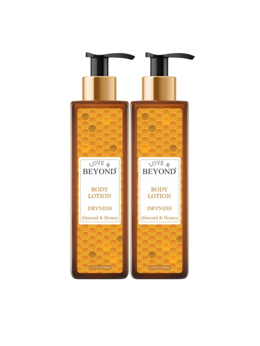 

The Love Co Set of 2 Beyond Dryness Almond & Honey Body Lotion - 200ml each, White