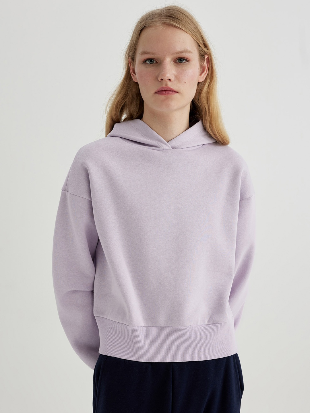 

DeFacto Hooded Long Sleeves Pullover, Purple