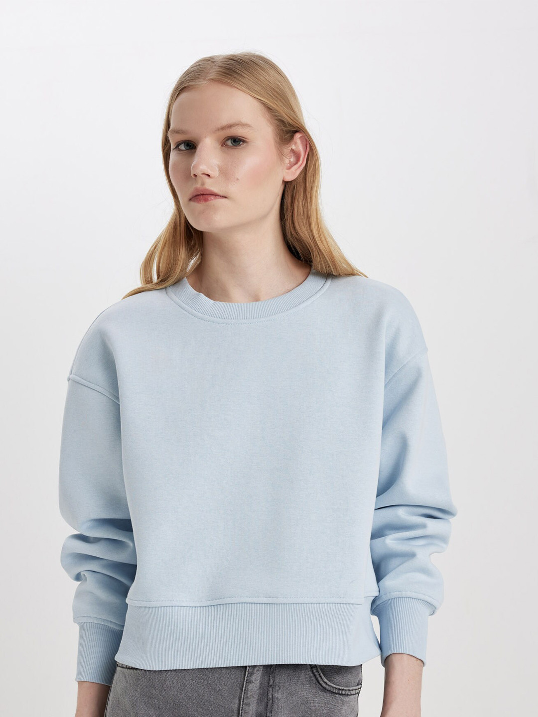 

DeFacto Drop Shoulder Sweatshirt, Blue
