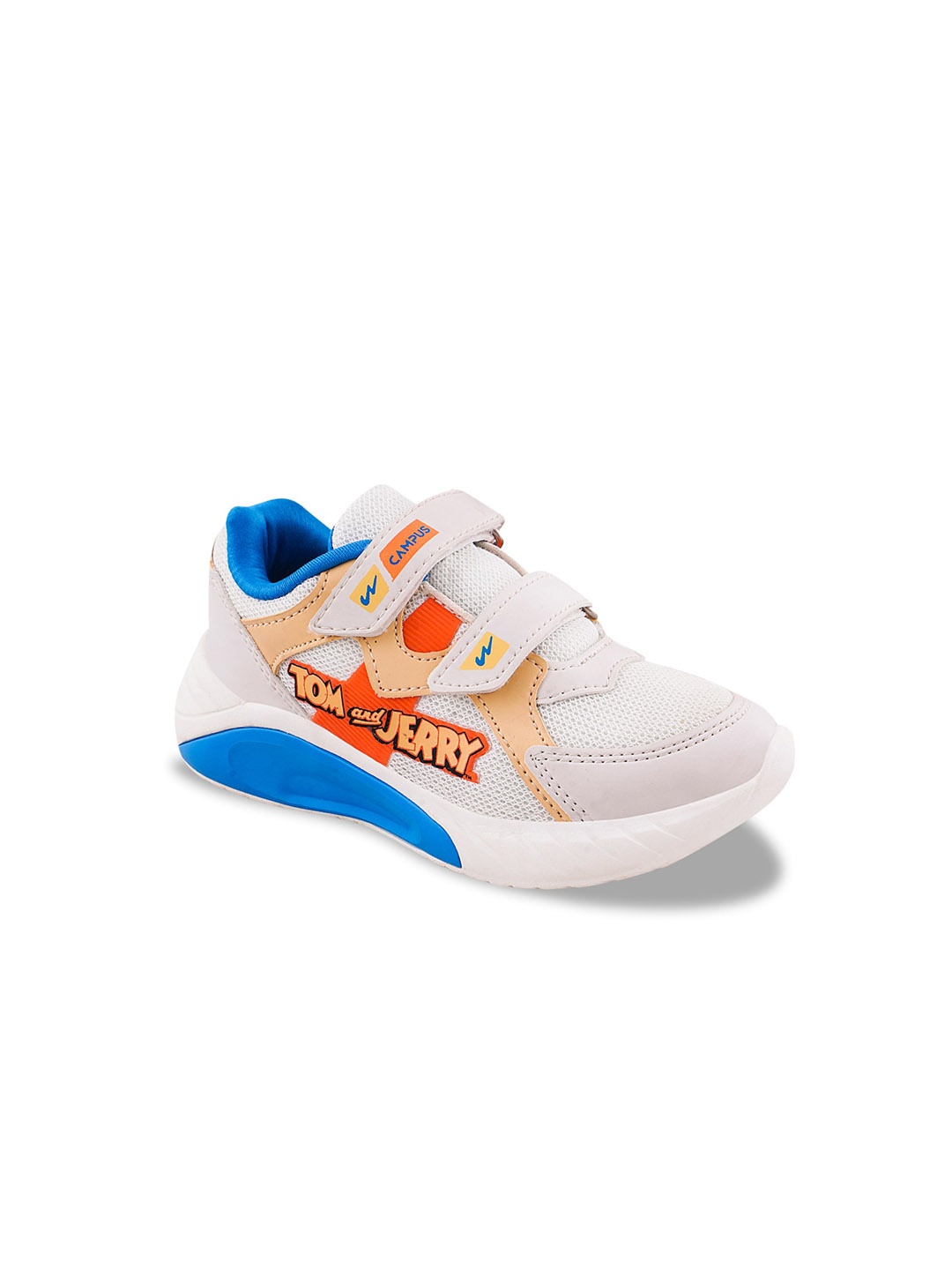 

Campus Kids Tom & Jerry Printed Lightweight Sneakers, Off white