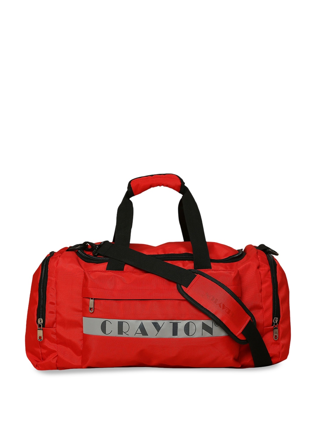 

CRAYTON Unisex Typography Printed Large Travel Duffel Bag, Red