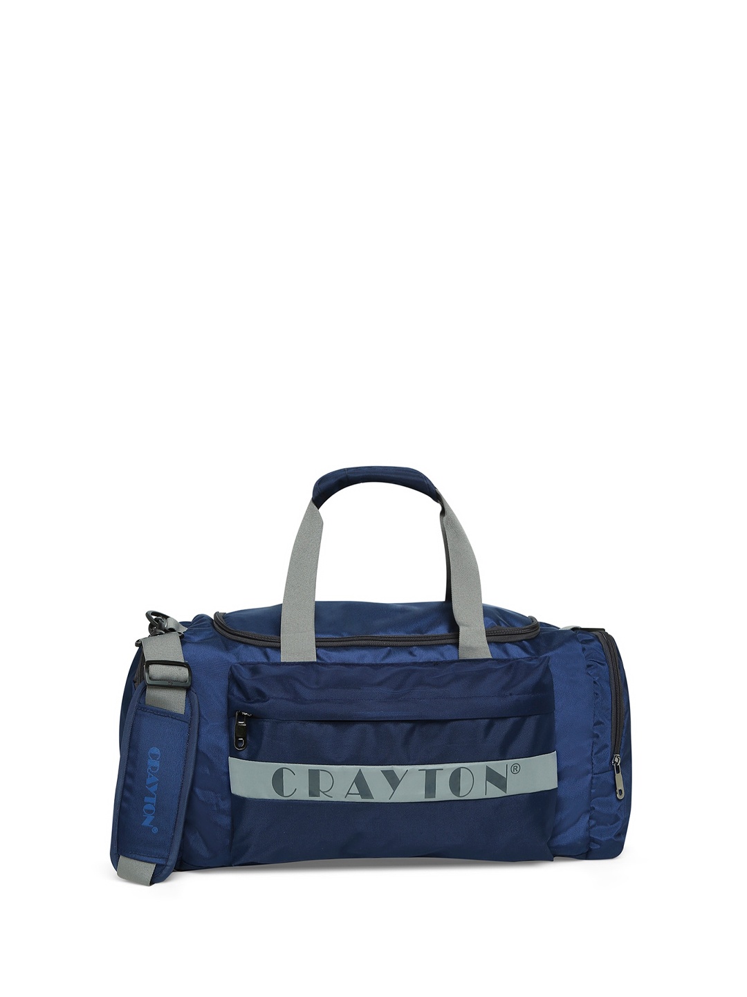 

CRAYTON Unisex Printed Medium Travel Duffel Bag, Navy blue