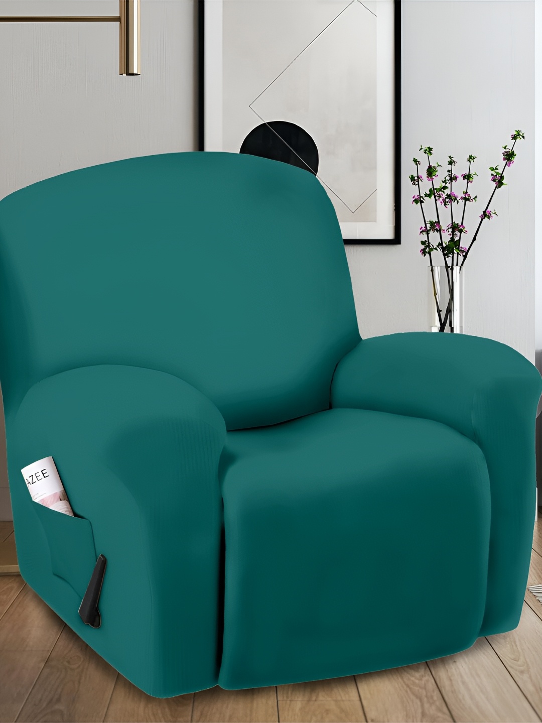 

Cortina Green Single Seater Sofa Cover With Arms