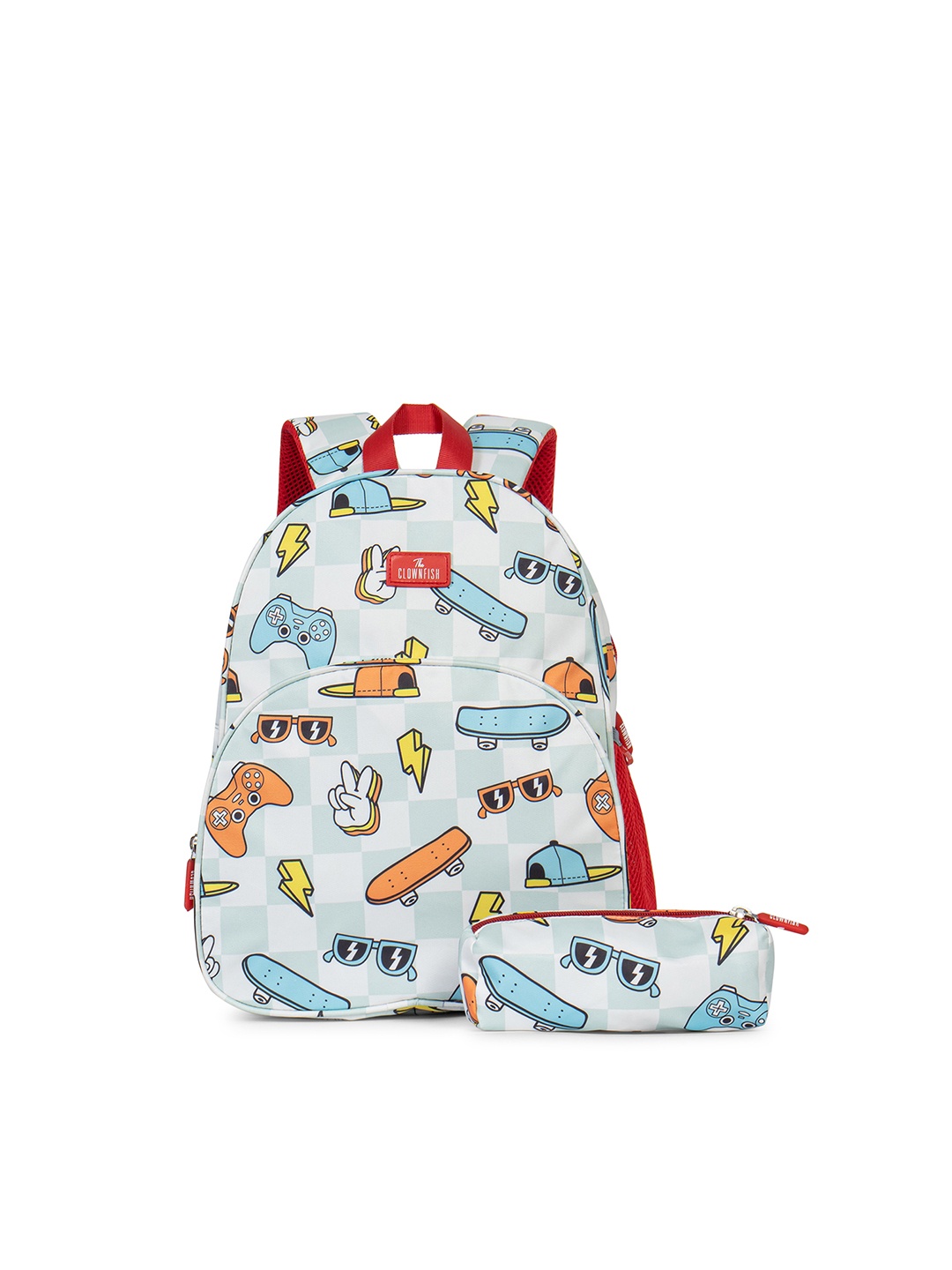 

THE CLOWNFISH Cosmic Critters Unisex Kids Graphic Backpack, Grey