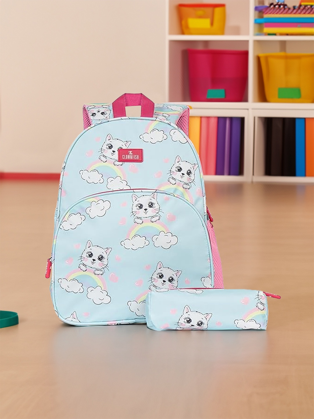

THE CLOWNFISH Cosmic Critters Unisex Kids Graphic Backpack, Blue
