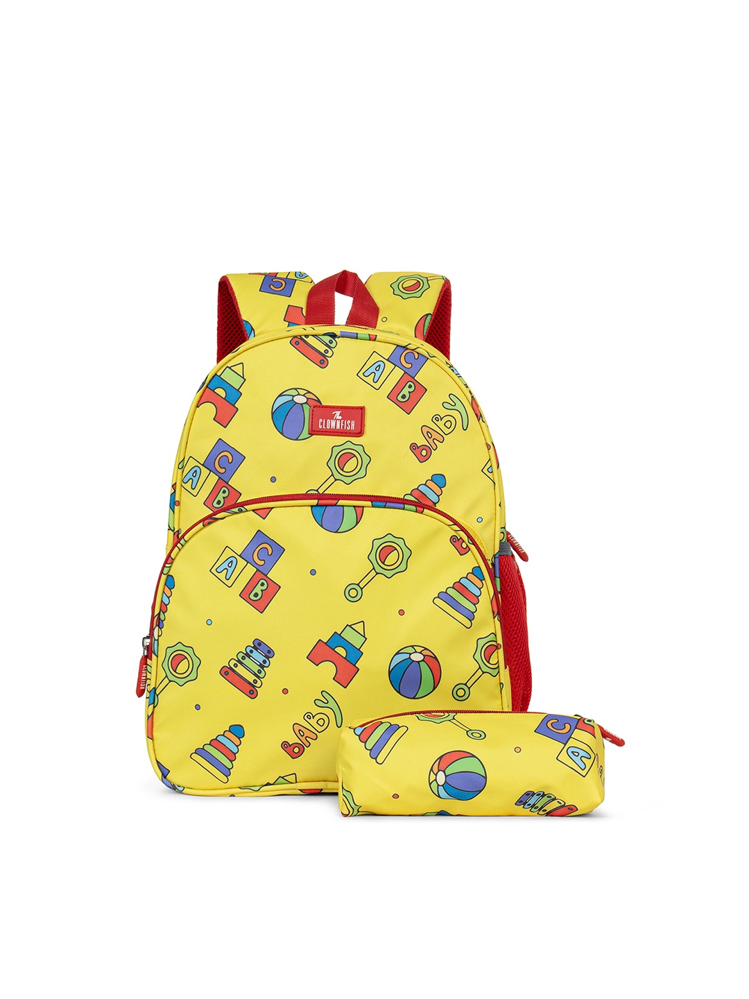 

THE CLOWNFISH Unisex Kids Cosmic Critters Graphic Backpack, Yellow