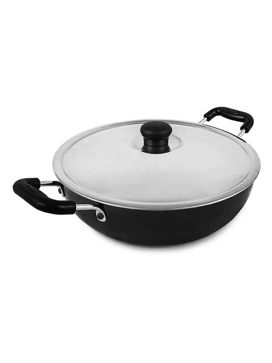 

RBGIIT Black Carbon Steel Dishwasher and Microwave Safe Kadhai