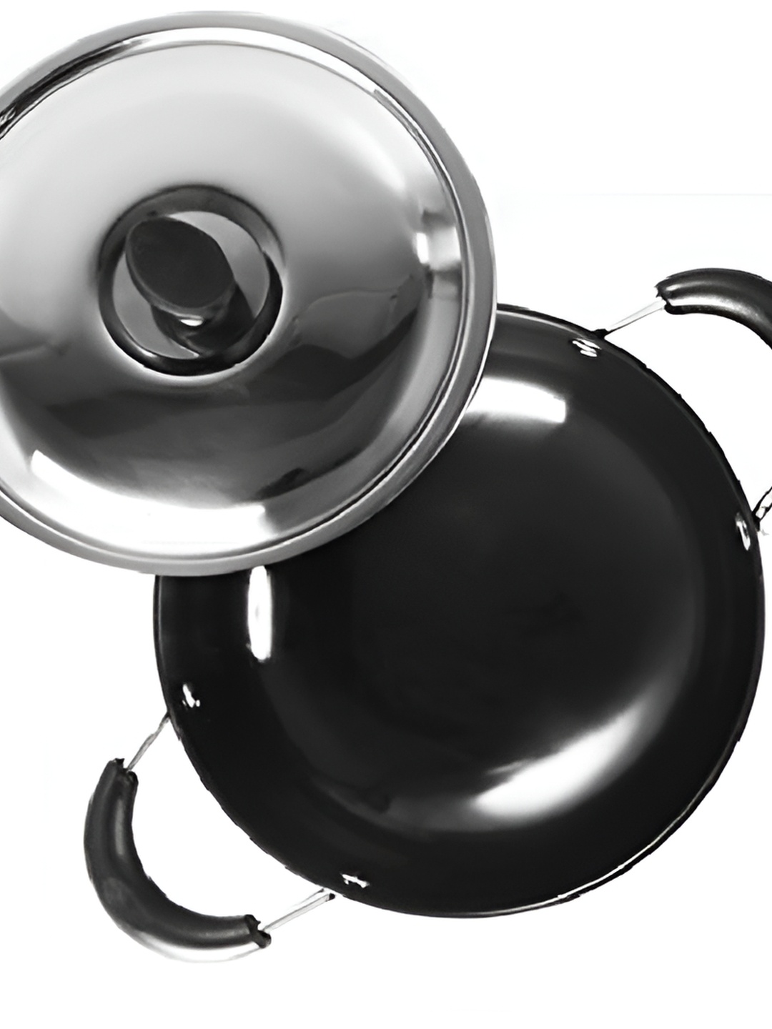 

RBGIIT Black Carbon Steel Dishwasher and Microwave Safe Kadhai