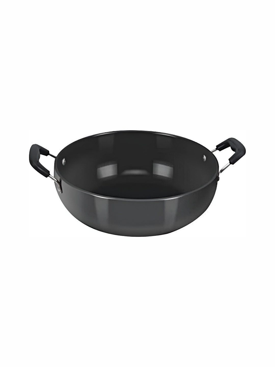 

RBGIIT Black Carbon Steel Dishwasher & Microwave Safe Kadhai With Lid