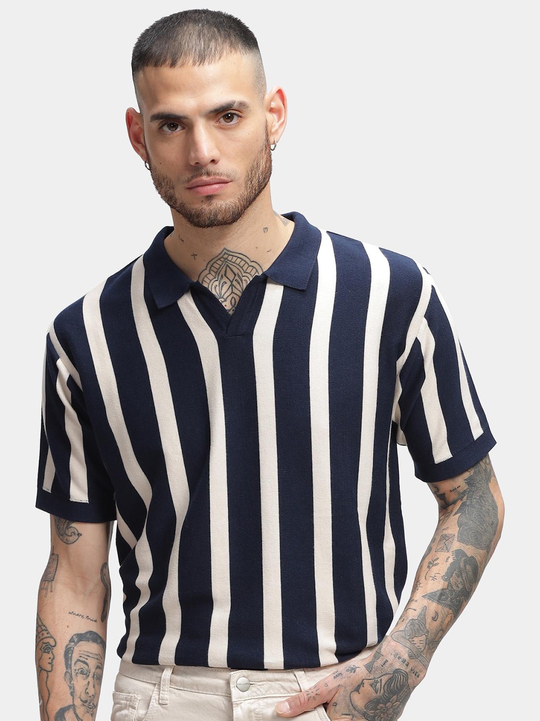 

HAMPTONS Contrast Collar Polo Tshirt, Blue