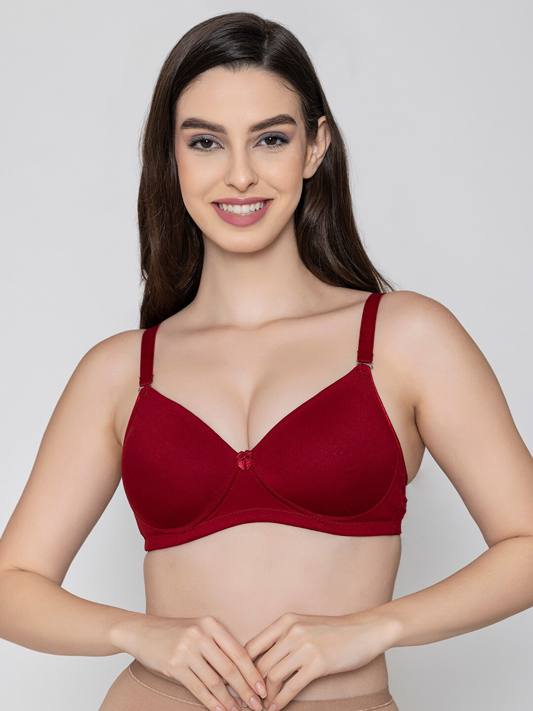 

B'ZAR Full Coverage Super Support All Day Comfort Everyday Bra, Maroon