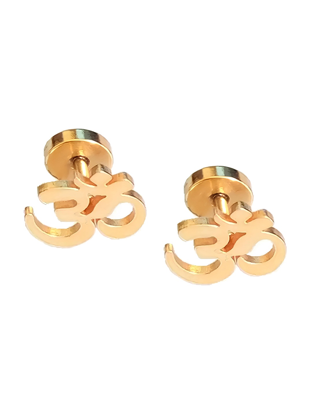 

KARISHMA KREATIONS Men Set Of 6 Gold-Plated Circular Stud Earrings