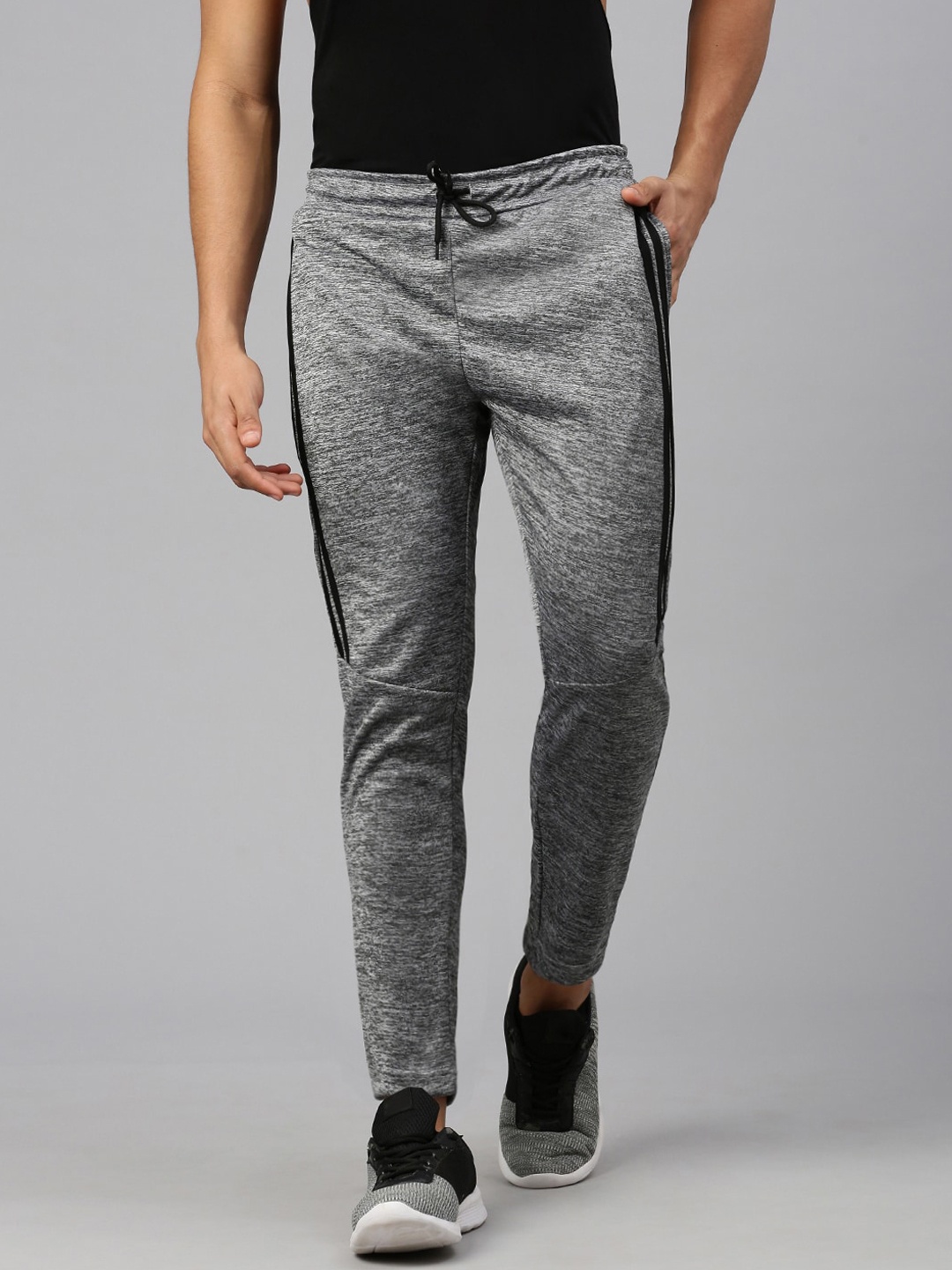 

MADSTO Men Mid-Rise Track Pants, Grey